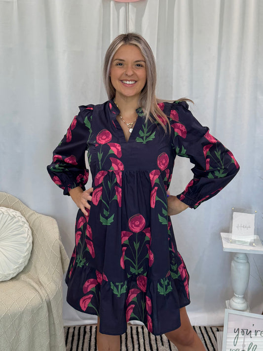 Sassy Navy Dress