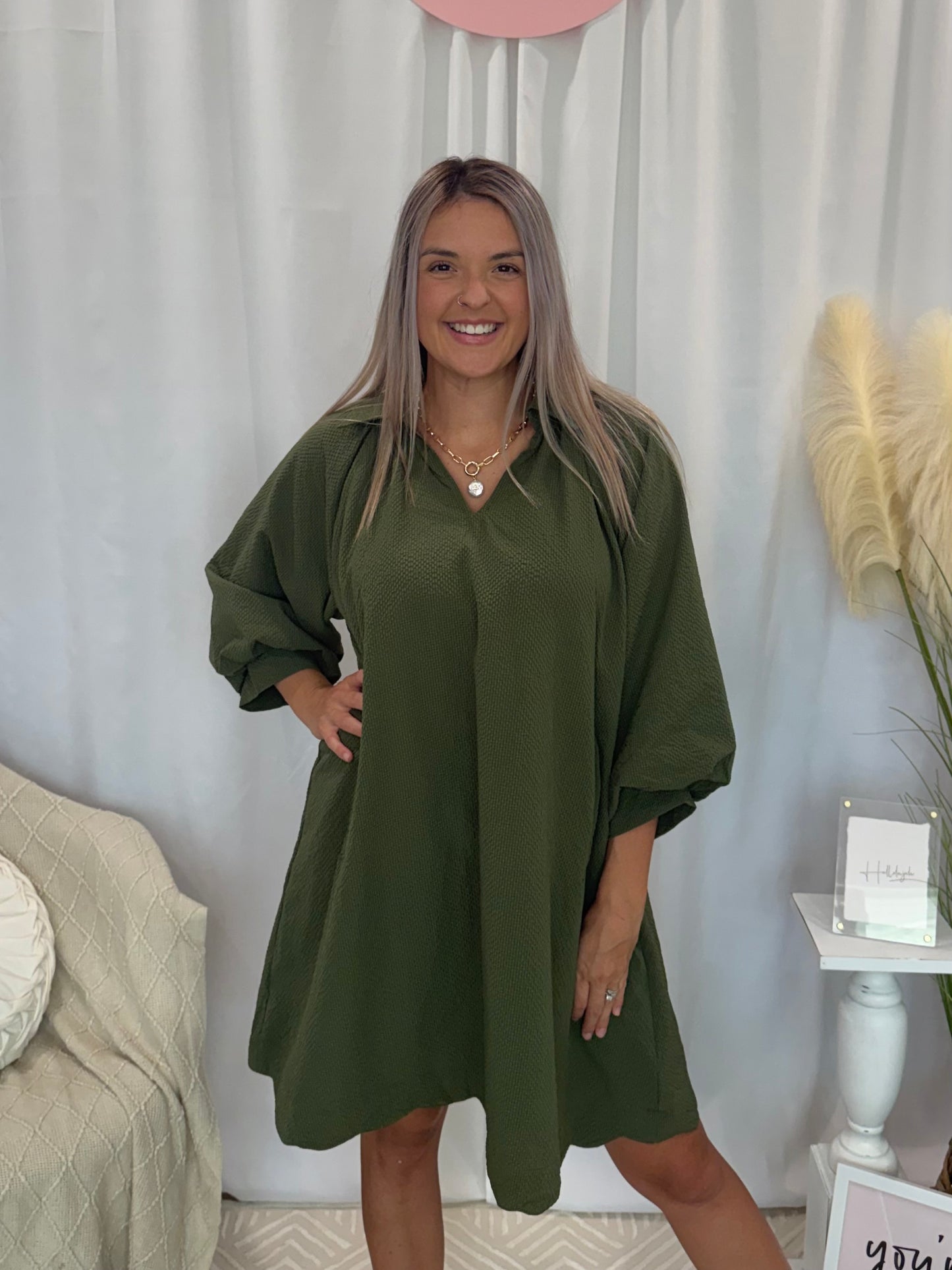 Evergreen Fog Dress (Pockets!)